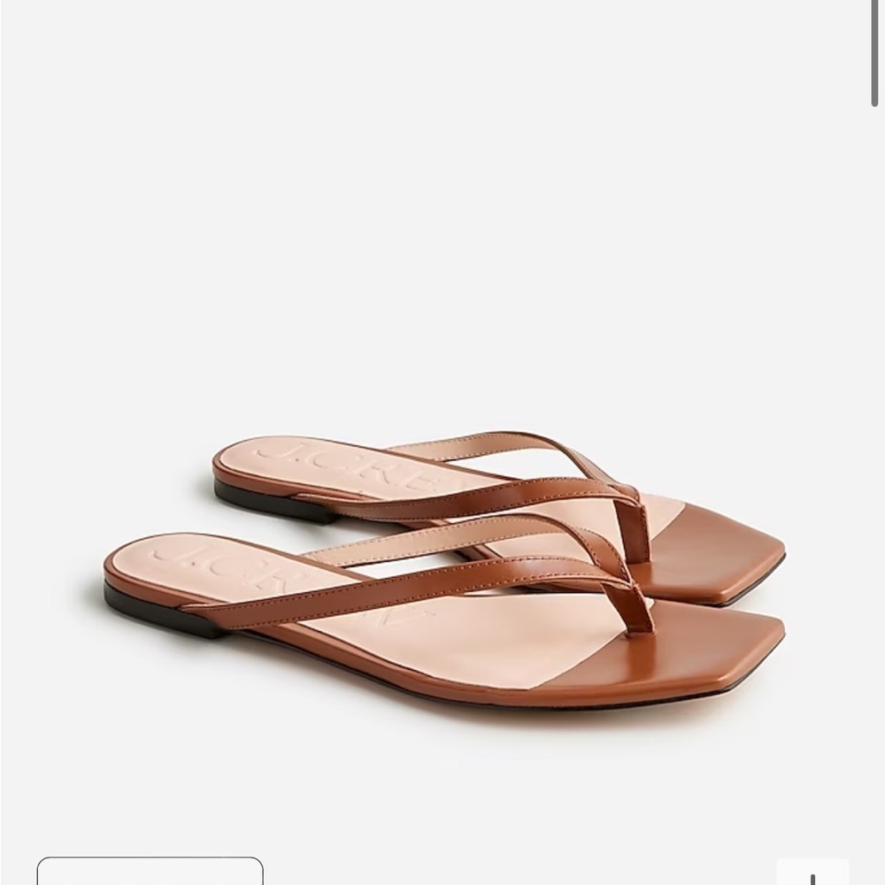 J Crew New Capri thong sandals in leather BX889